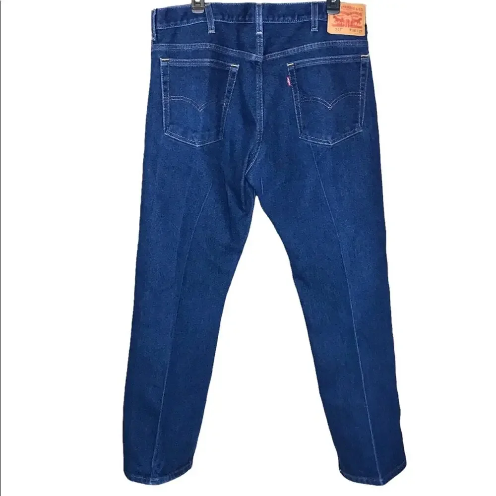 Levi’s 517 38X29 Dark Wash Bootcut Cotton/Polyester Blend Denim Jeans
